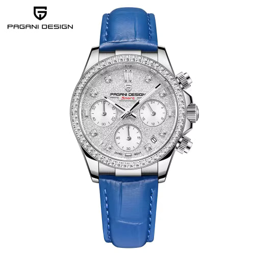 PAGANI DESIGN 1730 – Luxury Women's Quartz Chronograph Watch, Waterproof Dress Wristwatch with Original VD55 Movement
