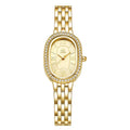 Shengke Elegant Oval Crystal Women Watch – Roman Numerals Jewelry Band Slim Quartz Wristwatch Ellaine