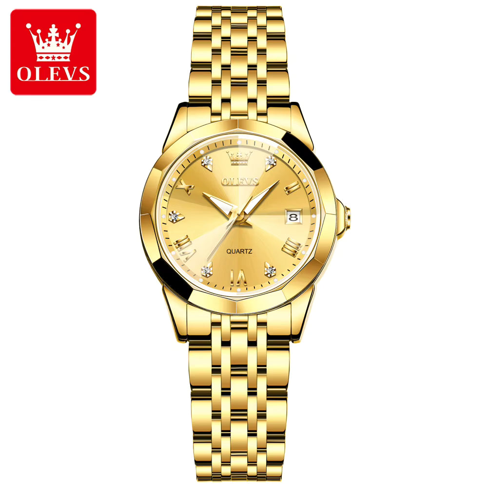 OLEVS 9931 Women’s Luxury Quartz Watch – Stainless Steel, Waterproof, Classic Fashion Design