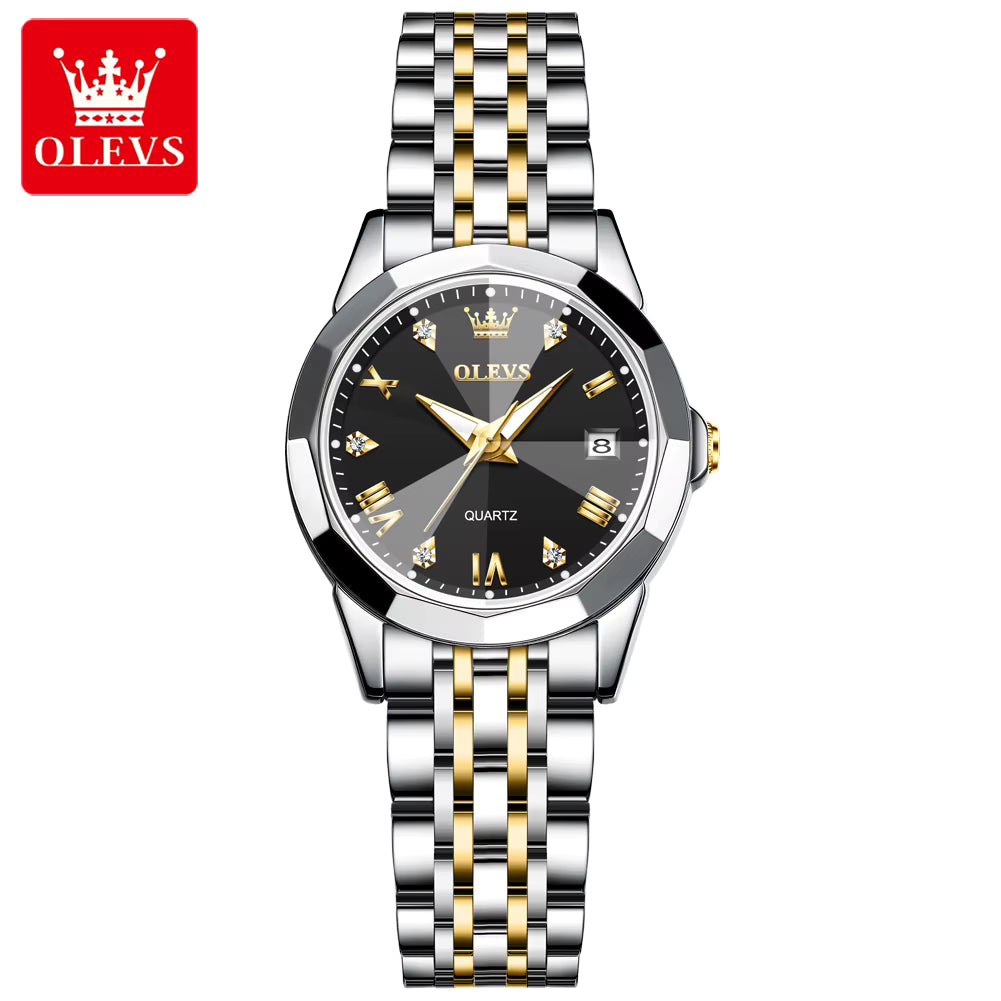 OLEVS 9931 Women’s Luxury Quartz Watch – Stainless Steel, Waterproof, Classic Fashion Design
