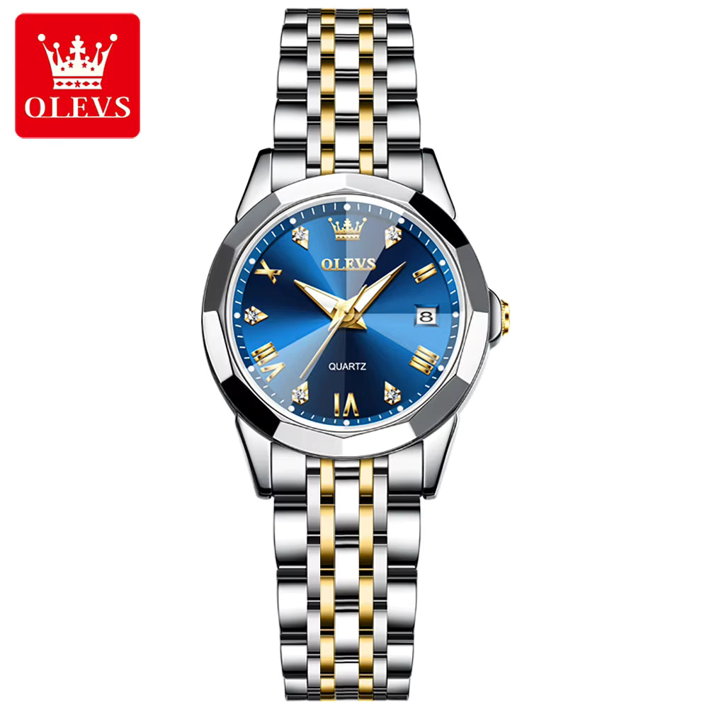 OLEVS 9931 Women’s Luxury Quartz Watch – Stainless Steel, Waterproof, Classic Fashion Design