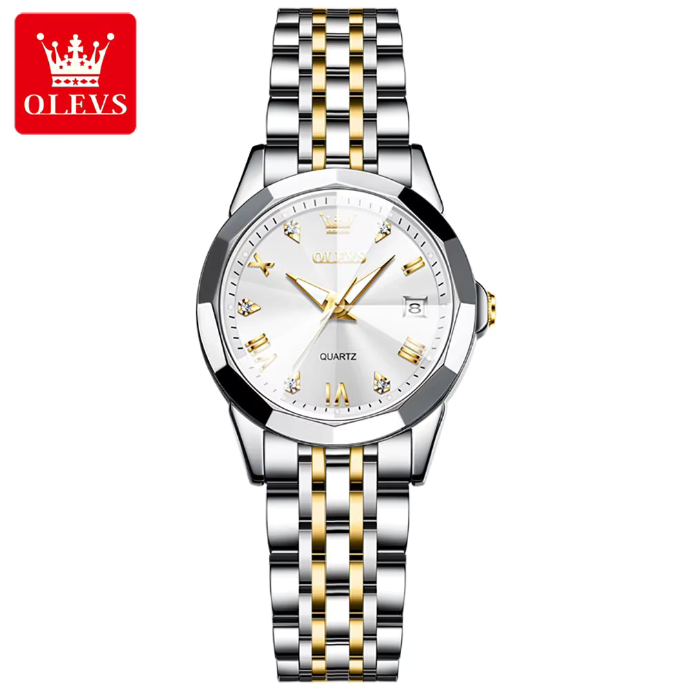 OLEVS 9931 Women’s Luxury Quartz Watch – Stainless Steel, Waterproof, Classic Fashion Design