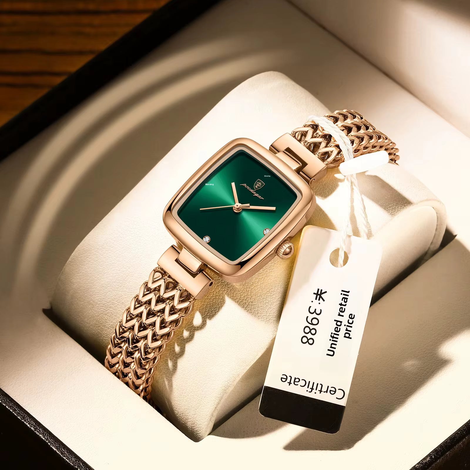 POEDAGAR 768 Women’s Luxury Quartz Watch – Elegant Stainless Steel, Diamond Dress Design