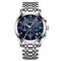 POEDAGAR 820 Men’s Quartz Watch – Waterproof Sport Watch with Genuine Leather Strap & Luminous Display
