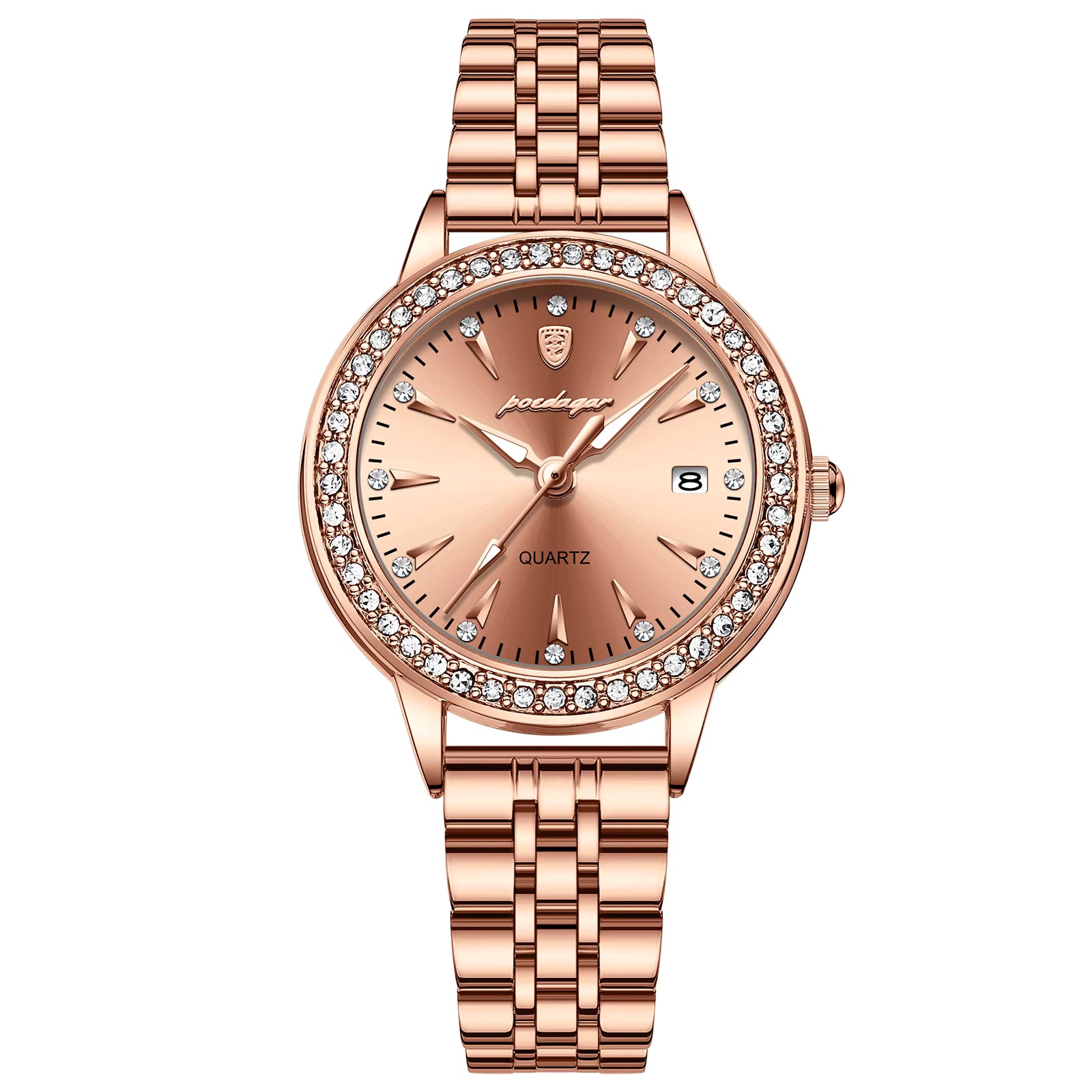 POEDAGAR 366 Women’s Quartz Watch – Waterproof Stainless Steel Strap Luxury Wristwatch
