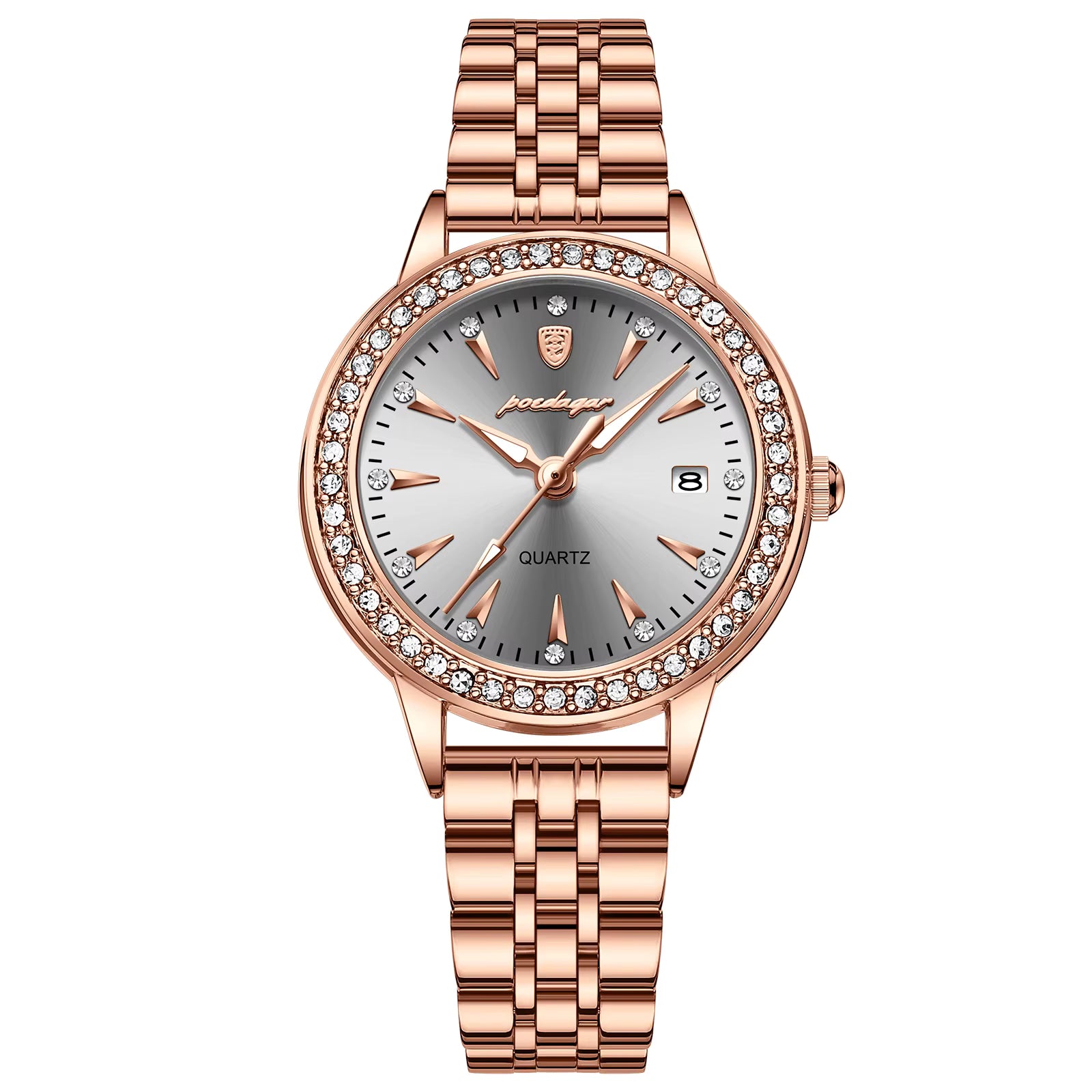 POEDAGAR 366 Women’s Quartz Watch – Waterproof Stainless Steel Strap Luxury Wristwatch