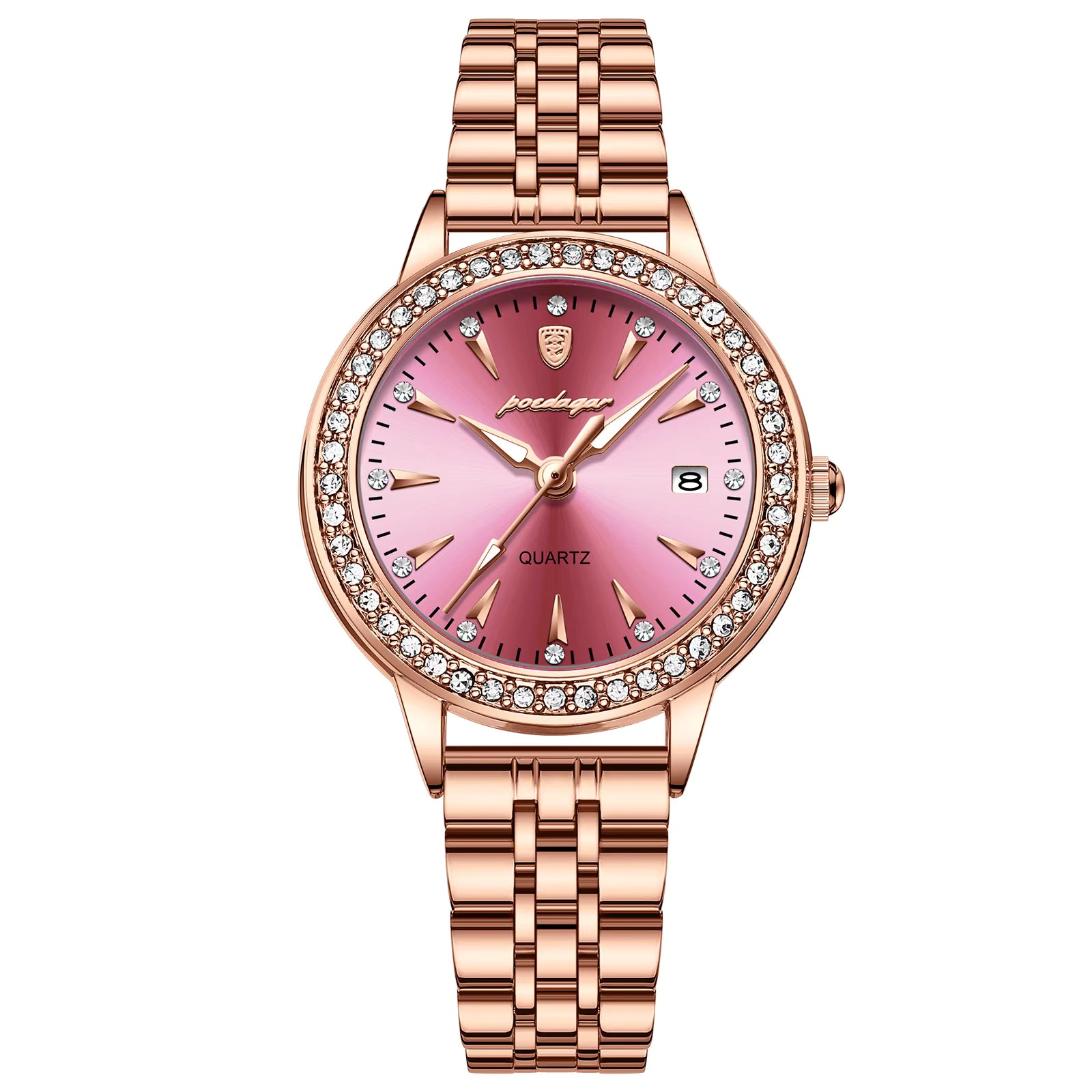 POEDAGAR 366 Women’s Quartz Watch – Waterproof Stainless Steel Strap Luxury Wristwatch