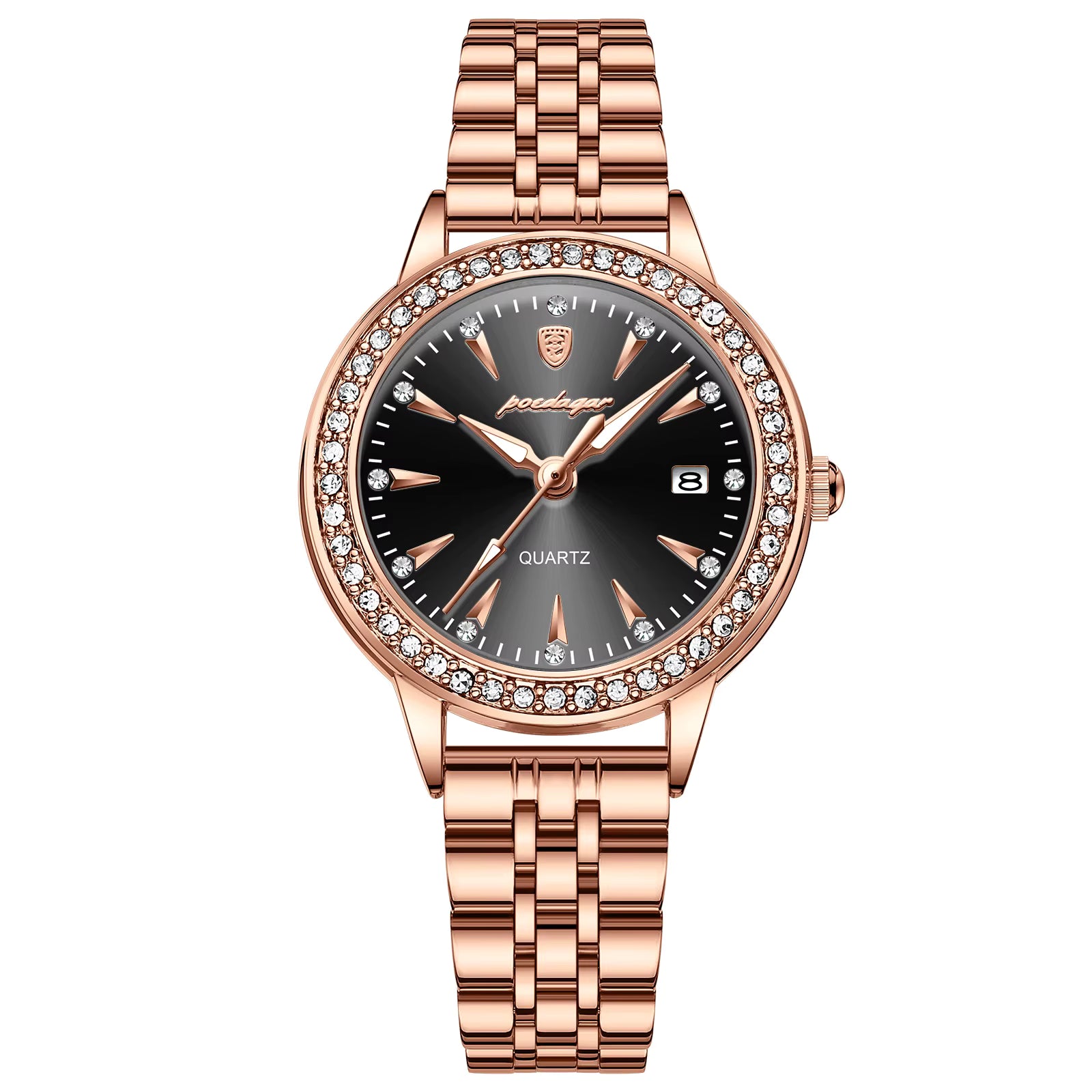 POEDAGAR 366 Women’s Quartz Watch – Waterproof Stainless Steel Strap Luxury Wristwatch