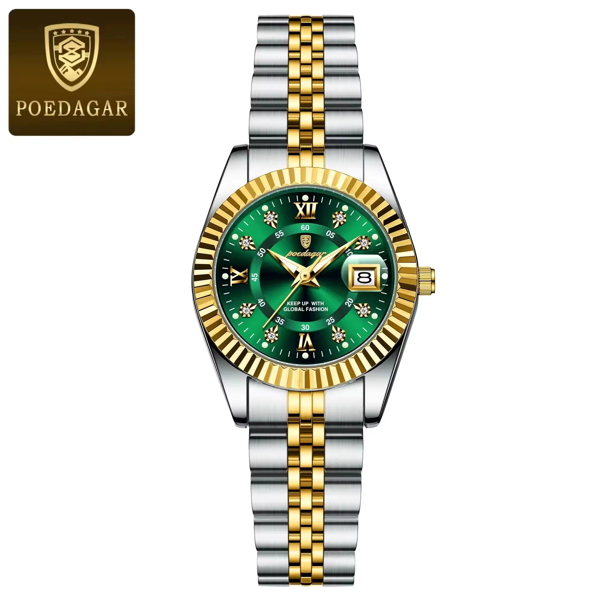 Poedagar 780 Women’s Luxury Quartz Watch – Elegant Stainless Steel Waterproof Luminous Wristwatch