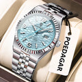 Poedagar 839 Men’s Watch – Luxury Stainless Steel Quartz